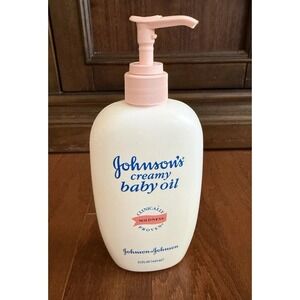 Johnson's Creamy Baby Oil 15 Fl Oz Vintage 50% Full PLEASE READ!